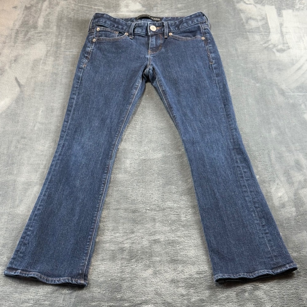 Express Stella Barely Boot Jeans 0S Dark Wash Low Rise Bootcut Denim